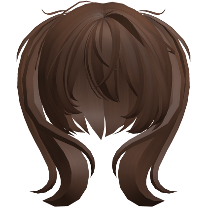 moe vkei emo messy side ponytails brown