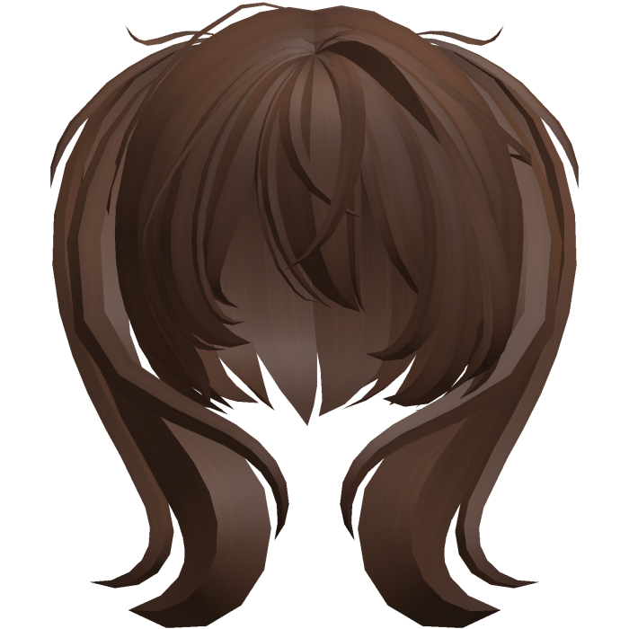 moe vkei emo messy side ponytails brown