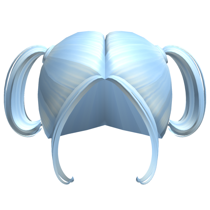 -',ৎ High Baby Pigtails with Bangs in Soft Blue