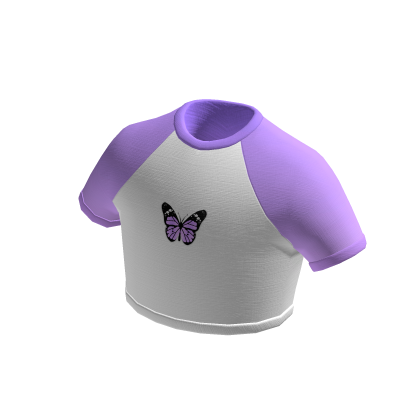 🦋 Butterfly Crop top Shirt - Purple