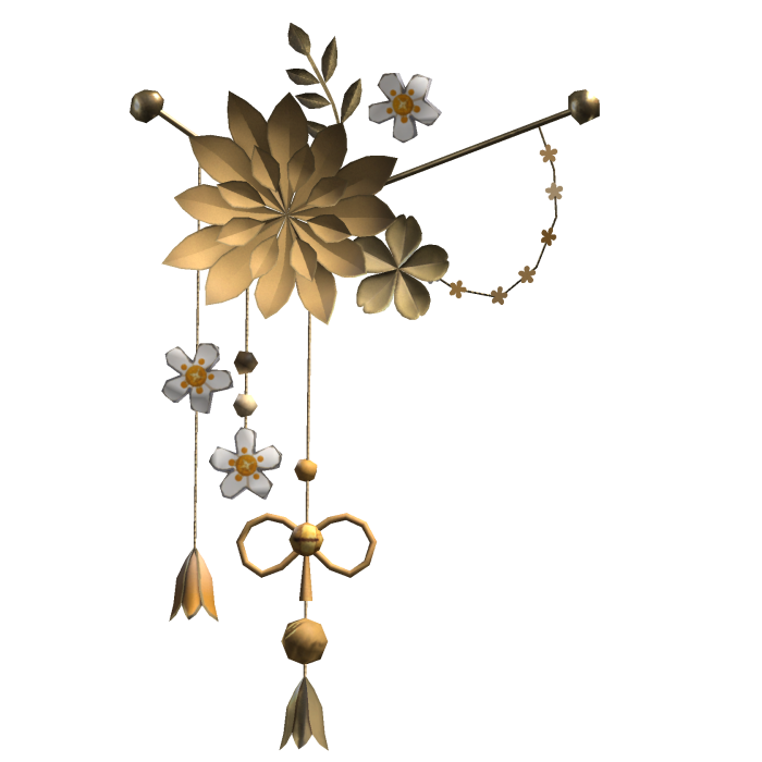 Yellow & Gold Lotus Japanese Flower Hairclip