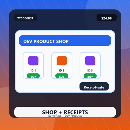 GamePass + Developer Products Shop Pro