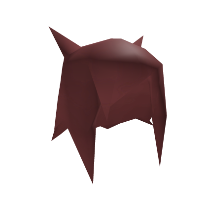 cute low poly horns spikey hair - red