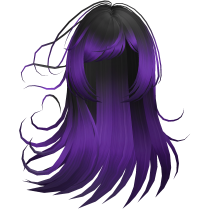 Purple & Black Long Layered Wispy Windy Hair Roblox item