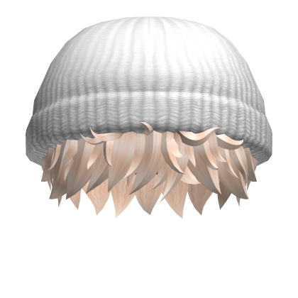Blonde Messy Boy Hair / White Beanie Roblox item