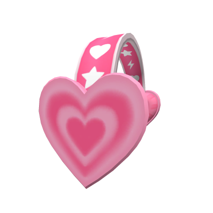 Preppy Pink Heart Wave Headphones