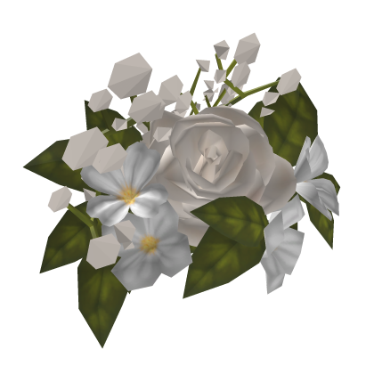 Wildflower Crown Hair Adornment in White Roblox item