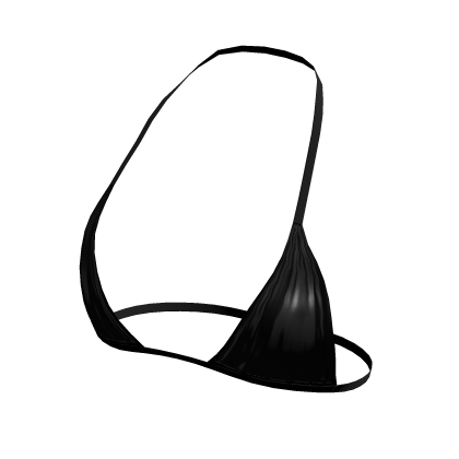 ⨾ Y2K Black String Tied Bikini Top