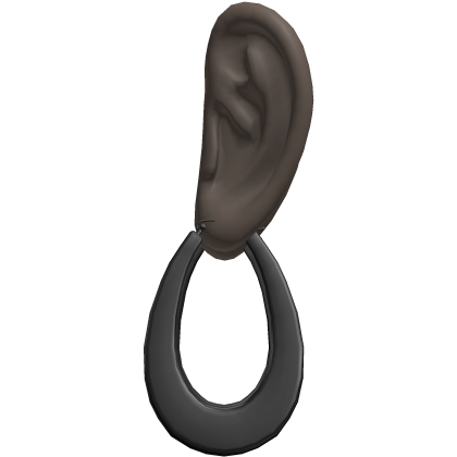 Black 2000s Teardrop Earrings Ears