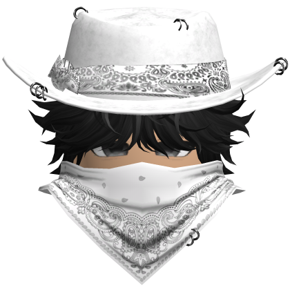 Gothic Cowboy Bandit w/ Neckscarf & Cowboy Hat