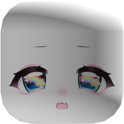 ꒰𖹭꒱ Kawaii Blue Mezzo Moe Tweencore Face open Roblox item