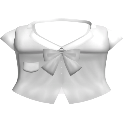 School girl kawaii emo white top white bow