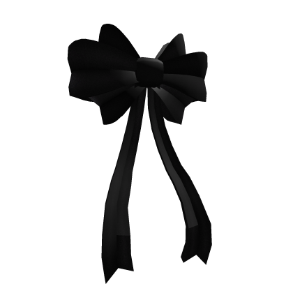 Soft Black Double Hair Bow Roblox item