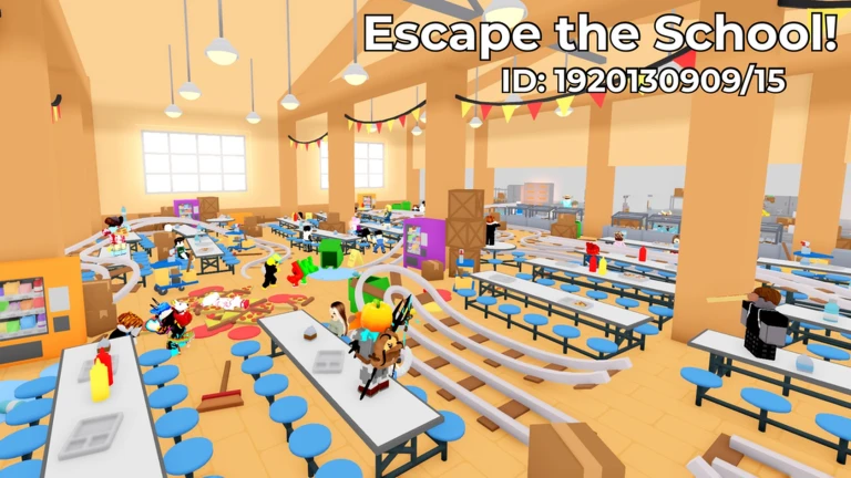 ภาพโปรโมตทางการ: รางคดเคี้ยวบนโต๊ะในโรงอาหาร