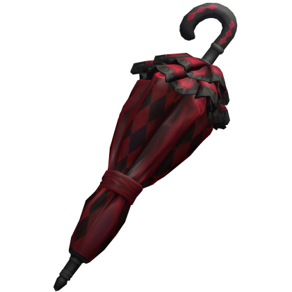 Crimson Black Victorian Ruffle Umbrella Roblox item