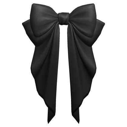 Big Hair Bow Black Basic Cute Head Ribbon Cutesy Roblox item