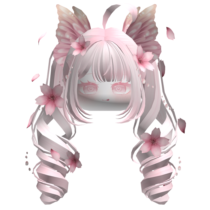 Mystical Sakura Petal Pigtails (Light Pink)