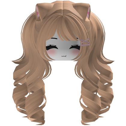 Cute hair emo Y2K cat-ear braids (blonde)