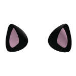 ꒰ ♡ cute black cat ear