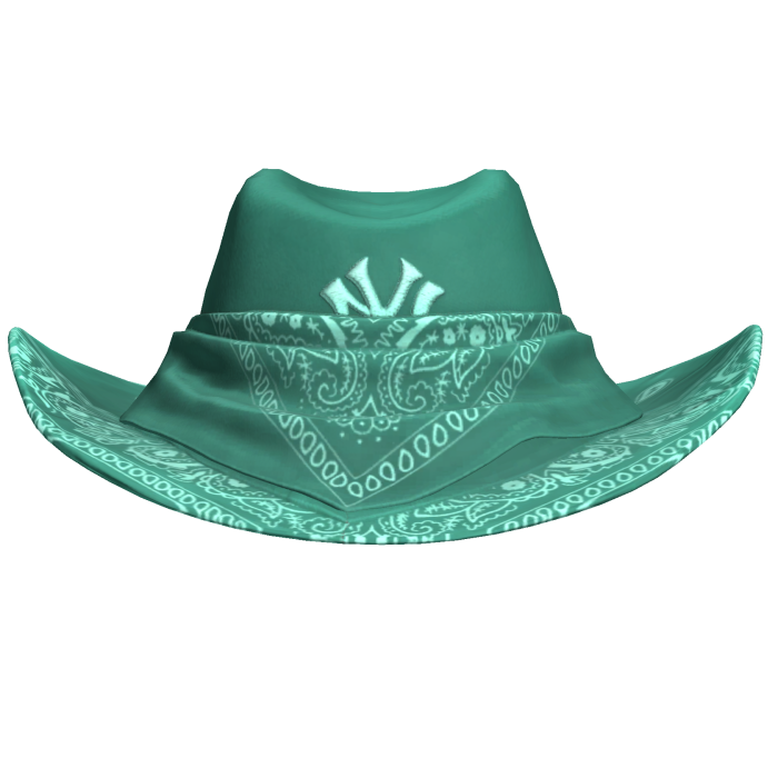 Teal NYC Bandana Cowboy Hat
