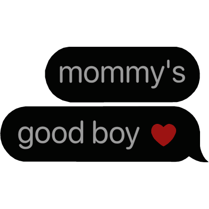 mommy's good boy heart text Roblox item