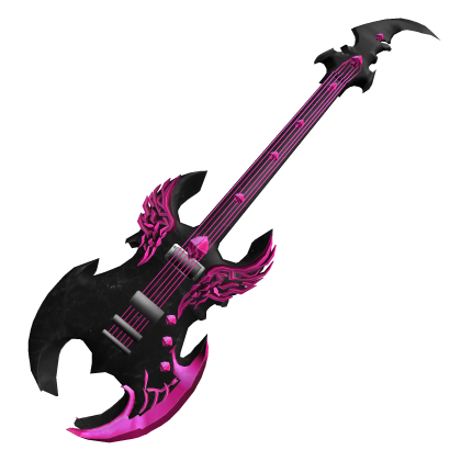 Pink and Black Metal Guitar