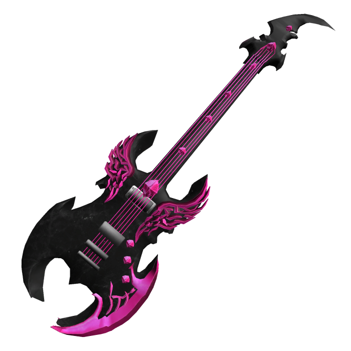 Pink and Black Metal Guitar