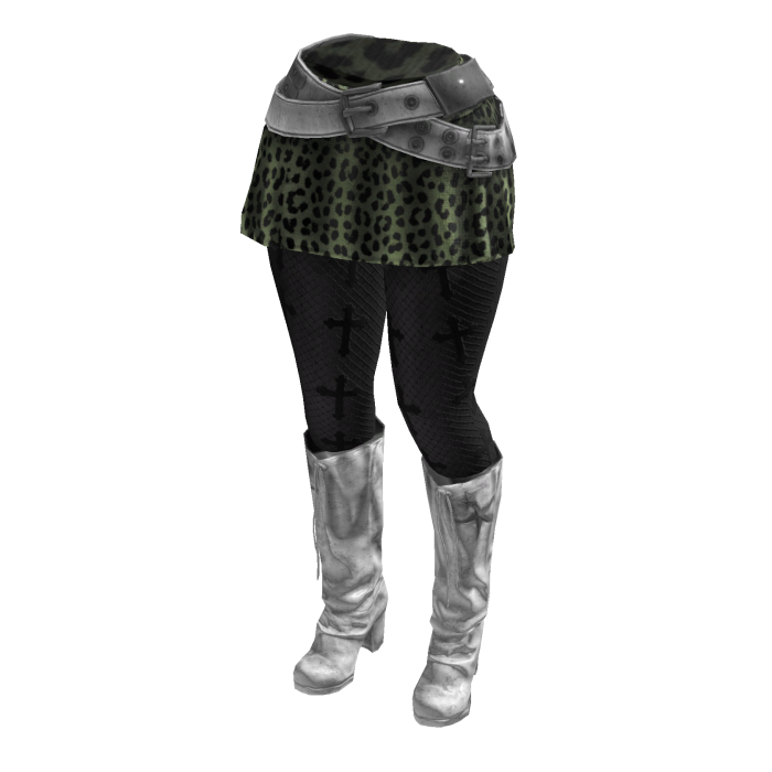 Y2K LeopardSkirtCrossLeggings(WhiteBlackSagegreen)