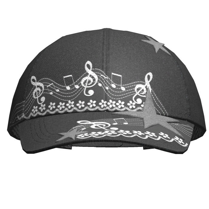 Musical Mori Kei Cap Black&White