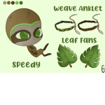 Cute sloth group