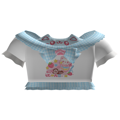 Top kawaii blue cat cake