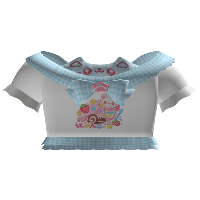 Top kawaii blue cat cake