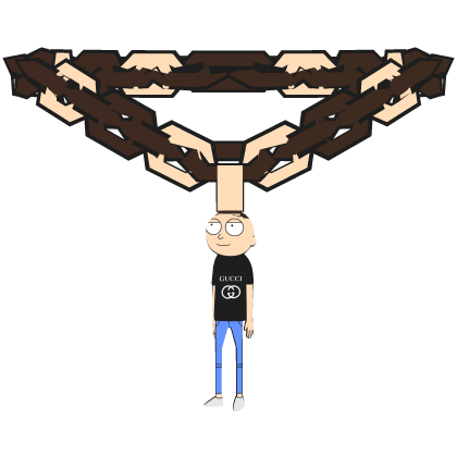 Gucci Morty Chain - Rick And Morty meme Roblox item