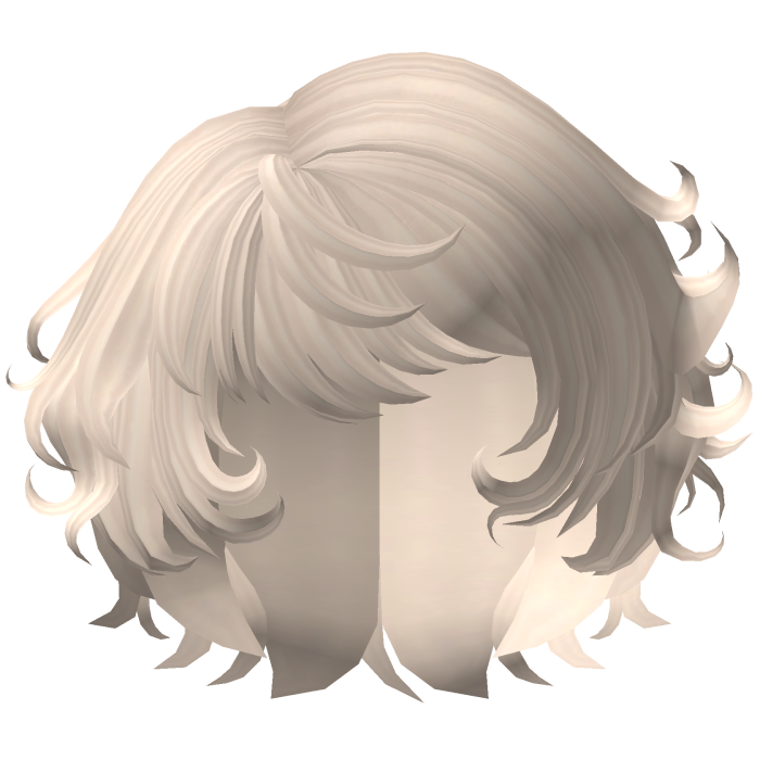 Messy Short Swirly Curly Bob in Beige