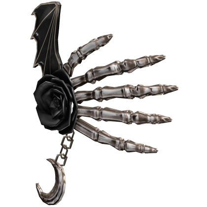 Vampiric Scary Skeleton Rose Hand