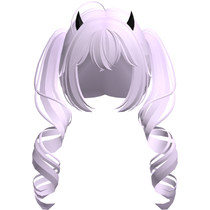 cute anime devil curly purple pigtails Roblox item