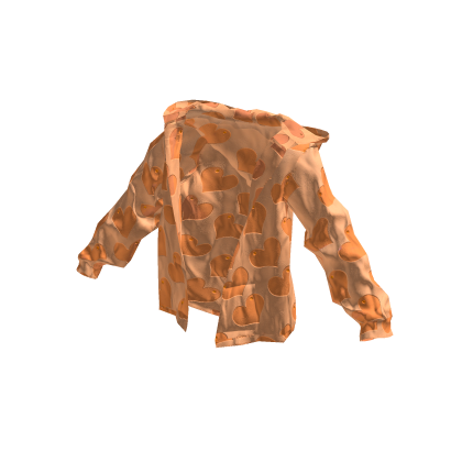 Y2K LOVE HEART ORANGE JACKET