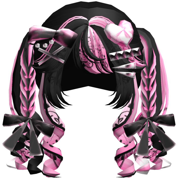 Scene Emo Pastel Goth Clutter Pigtails Pink