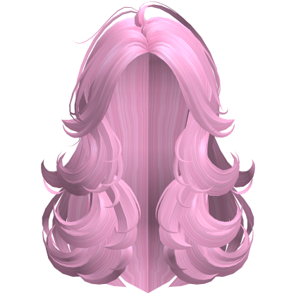 Wispy Fluffy Pink Long Hair Waves