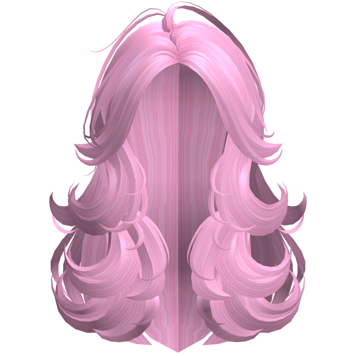 Wispy Fluffy Pink Long Hair Waves