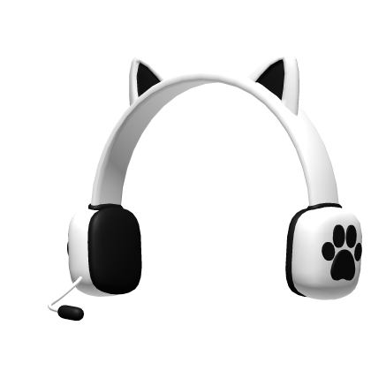 White Cat Ears Headset