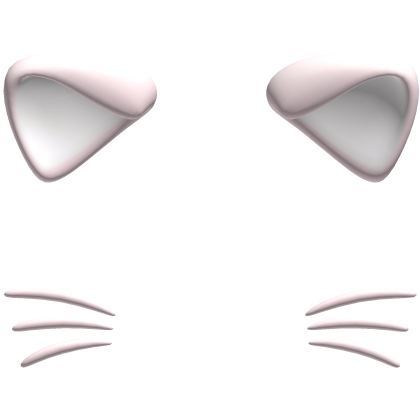 pink cat ears w/ whiskers
