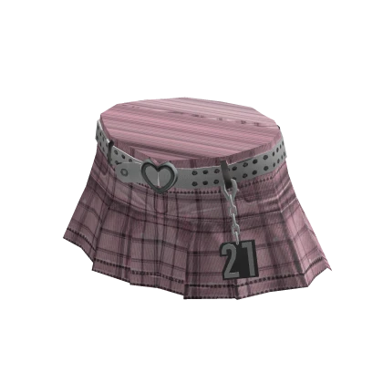 Forever 21 Baby Pink Plaid Skirt w Belt Roblox Item Rolimon s