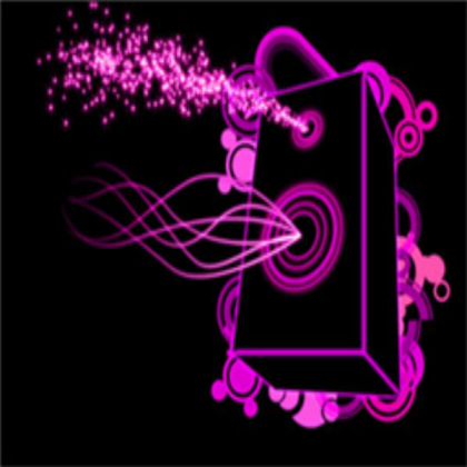 Neon pink music speaker audio Roblox decal