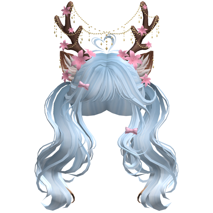 Ethereal Christmas Fairy Fawn Pigtails w/ Antlers