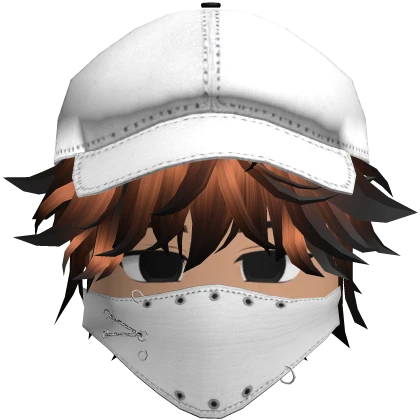 Beautiful boy, emo mask & cap, Y2K skater (brown) Roblox item thumbnail