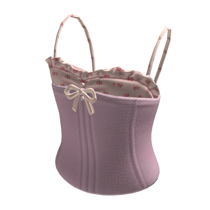 Corset Top with Bow (Pink)