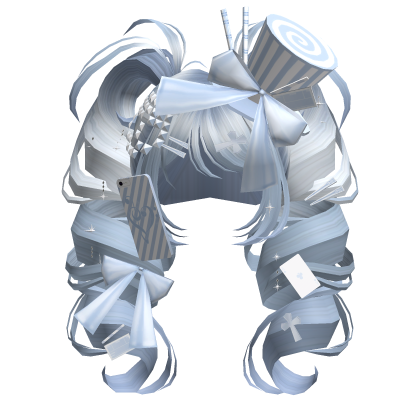 Crazy Curly Magician Pigtails (Sky Blue) Roblox item