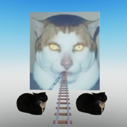 Cart Ride Into Monday Cat