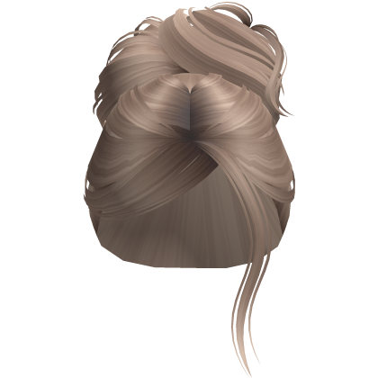 Sleek High Bun Parted Bangs (Milktea) 